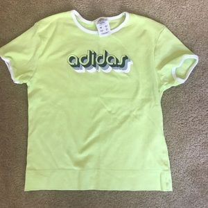 Adidas lime green tee shirt